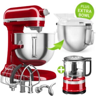 KitchenAid Küchenmaschine Artisan 6,6L Empire Rot PLUS XL-BOWL & 5KFC3516