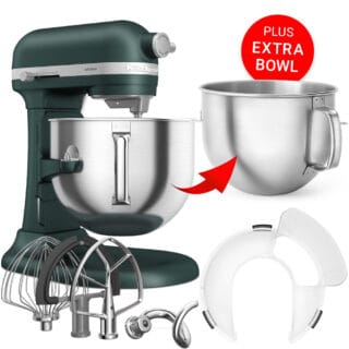 KitchenAid Küchenmaschine Artisan 6,6L Pebbled Palm PLUS Zusatz-Schüssel