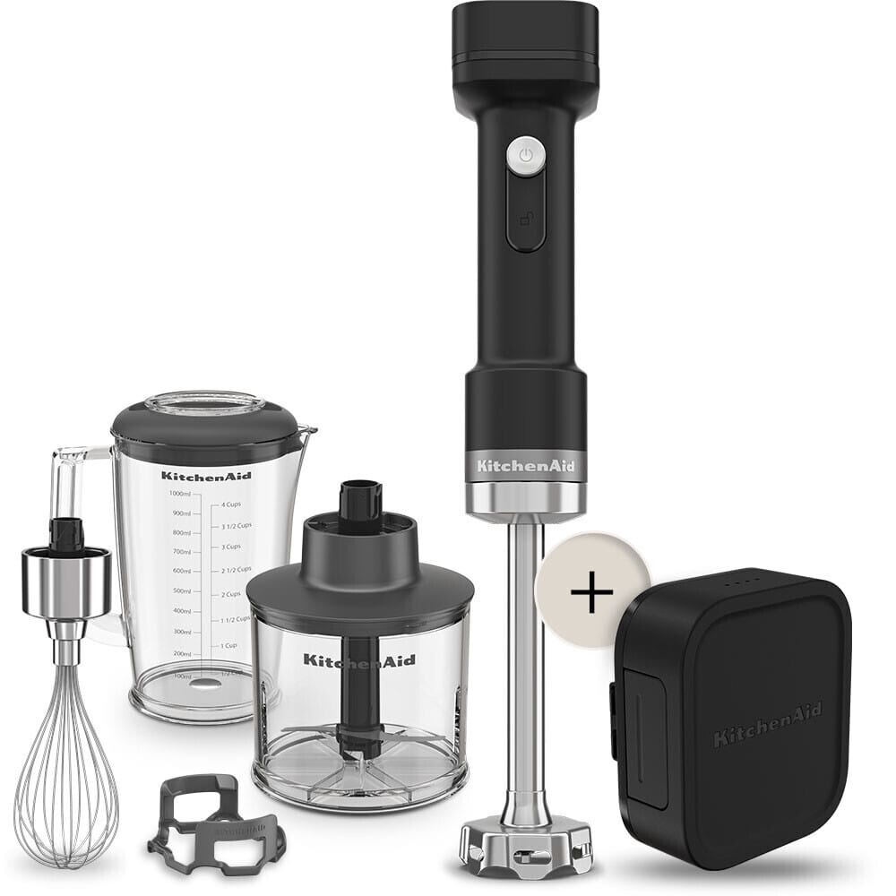 KitchenAid Stabmixer kabellos 5KHBRV75BM mit Akku und Zubehör
