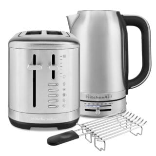 KitchenAid Wasserkocher 5KEK1701 + Toaster 5KMT2109 Edelstahl im Set