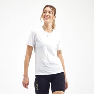 LIPATI Socialize SS Laufshirt Damen – Weiß, Gr. L, Atmungsaktiv & Stylisch für Komfort beim Lauftraining