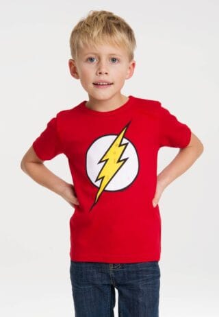 LOGOSHIRT T-Shirt "DC - Flash Logo" mit coolem The Flash-Logo