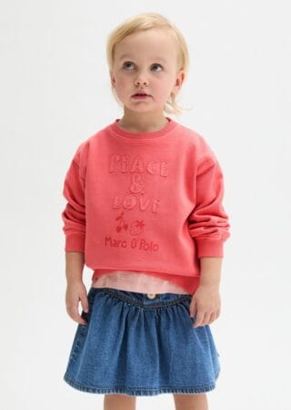 Marc OPolo Junior Sweatshirt, TEENS Girls Sweatshirt aus Baumwolle mit Stickerei