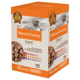 Mixpack Nature's Variety Original Paté No Grain Mini 4 x 150 g - Rind, Huhn, Truthahn