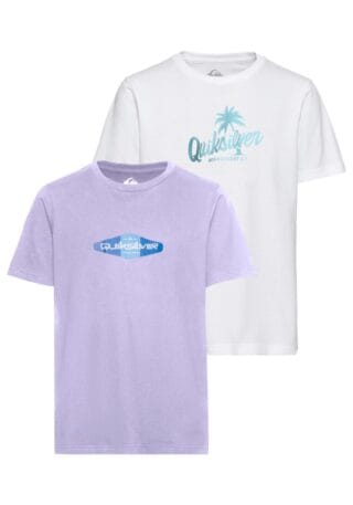 Quiksilver T-Shirt "PALM SHADE PACK YOUTH" 2 tlg. für Kinder und Jugendliche, sportlicher Stil, Kurzarmdesign