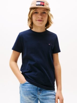 Tommy Hilfiger T-Shirt "ESSENTIAL COTTON TEE S/S" mit Logostickerei