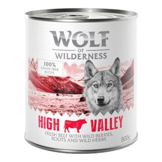Wolf of Wilderness Adult - Single Meat 6 x 800 g High Valley - Rind