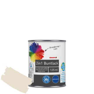 2in1 Buntlack 'Bergkristall' cremeweiß glänzend 125 ml