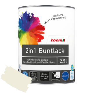 2in1 Buntlack 'Eisblume' weiß glänzend 2,5 l