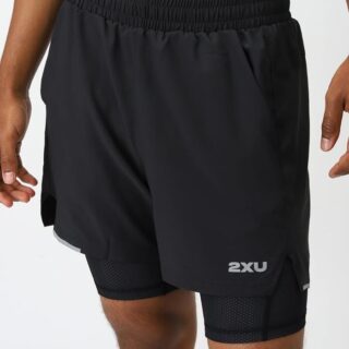 2XU Aero Mesh 2in1 5 Zoll Shorts für Herren - Leicht und atmungsaktiv für Laufen und Training