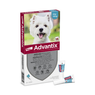 Advantix® 100 Spot-on für Hunde, von 4 bis 10 kg - 4 Pipetten x 1,0 ml