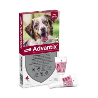 Advantix® 250 Spot-on für Hunde, von 10 bis 25 kg - 4 Pipetten x 2,5 ml