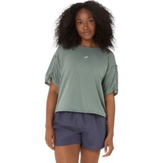 ASICS Nagino Run SS Damen T-Shirt in Monument Blue für Lauf- und Trainingseinheiten