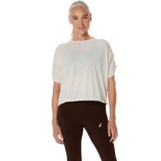ASICS NAGINO™ Damen Lauf-T-Shirt Weiß – Atmungsaktiv, bequem für Training und Lauftraining