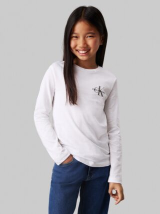 Calvin Klein Jeans Langarmshirt "Chest Monologo Ls T-Shirt" für Kinder bis 16 Jahre und mit Logoschriftzug