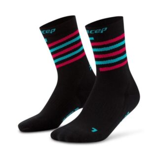 CEP The Run Mid Cut Kompressionssocken, Gr. 34-37, Schwarz – Für Lauf- und Regenerationseinsätze