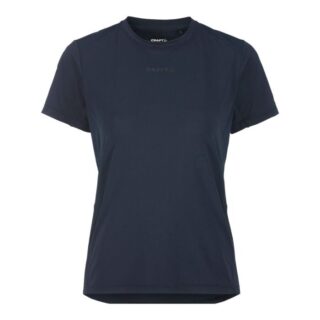 Craft ADV Essence SS Tee Damen - Sportliches Laufshirt in Blau, Größe L, atmungsaktiv und leicht für optimalen Komfort beim Training.