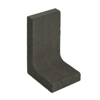 Diephaus L-Stein schmal Beton anthrazit 50 x 25 x 30 x 7 cm
