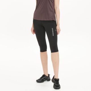 Endurance Damen 3/4 Laufhose – Schwarz, Komfort & Flexibilität für Training & Running, Gr. 36 EU