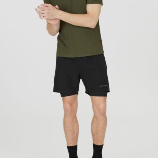 Endurance Kros 2-in-1 Laufshorts für Herren, Schwarz, Gr. S – Bequeme Trainingsshorts mit optimaler Bewegungsfreiheit