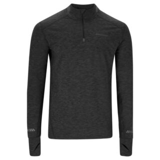 Endurance Tune V2 Melange Midlayer für Herren – Schwarzer, atmungsaktiver Lauf- und Trainingsmidlayer für kaltes Wetter