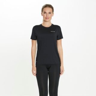 Endurance Yonan Performance V2 SS Damen Lauf- und Trainings-T-Shirt, Schwarz – Atmungsaktiv, bequem & ideal für Ausdauertraining