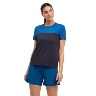 FALKE® RU SS Tee Heat Damen Laufshirt – Atmungsaktiv, bequem & optimal für Performance in Blau, Gr. S
