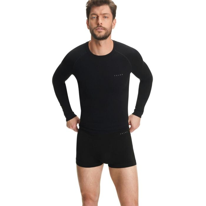 FALKE® Wool-tech Light Boxer Herren Schwarz Gr. L - Bequeme Unterwäsche für Läufer