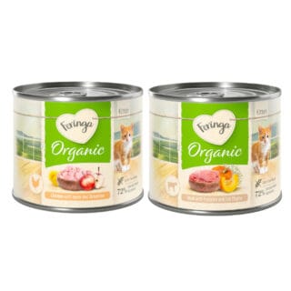 Feringa Bio Menü Kitten 6 x 200 g - Bio gemischtes Paket (Huhn, Kalb)