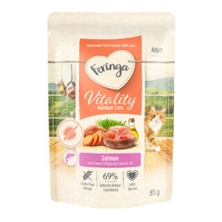 Feringa Vitality Hairball Care - Anti-Haarballen-Lachs 12 x 85 g