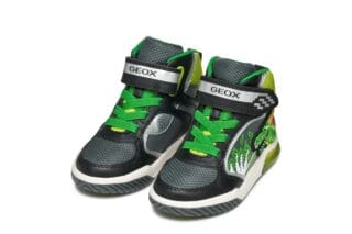 Geox Sneaker "J INEK BOY Blinkschuh" Schnürboots mit cooler Blinkfunktion, Größenschablone zum Download