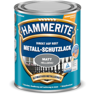 Hammerite Metallschutzlack hellgrau matt 250 ml