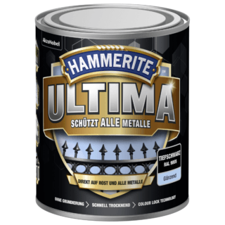 Hammerite Metallschutzlack 'RAL 9005' tiefschwarz glänzend 750 ml