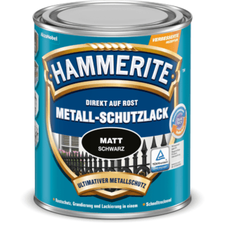 Hammerite Metallschutzlack schwarz matt 250 ml