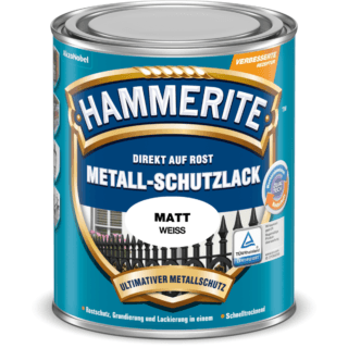Hammerite Metallschutzlack weiß matt 750 ml