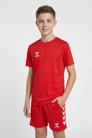 hummel T-Shirt & Shorts "HMLLOGO SET KIDS" Set, 2, 2 tlg. mit elastischem Bund, aus Polyester, pflegeleicht, sportlicher Stil