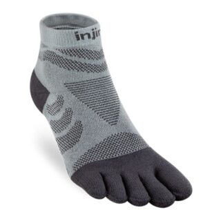 Injinji Ultra Run Midweight Mini Crew Socken Grau M/L 40½-44½ für optimalen Komfort beim Laufen