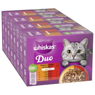 Jumbopack Whiskas Duo Portionsbeutel 144 x 85 g - Classic Combos in Gelee