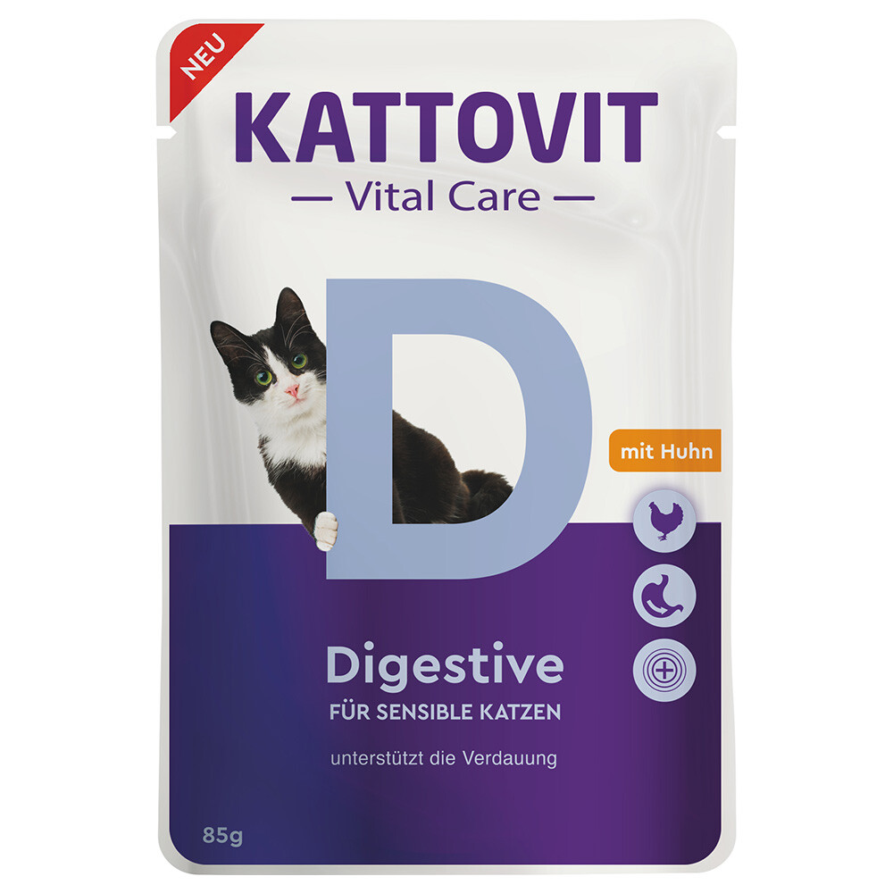 Kattovit Vital Care Digestive Pouches mit Huhn - 85 g