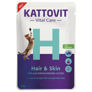 Kattovit Vital Care Hair & Skin Pouches mit Geflügel - 85 g