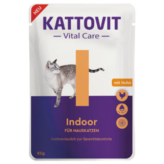 Kattovit Vital Care Indoor Pouches mit Huhn - 85 g