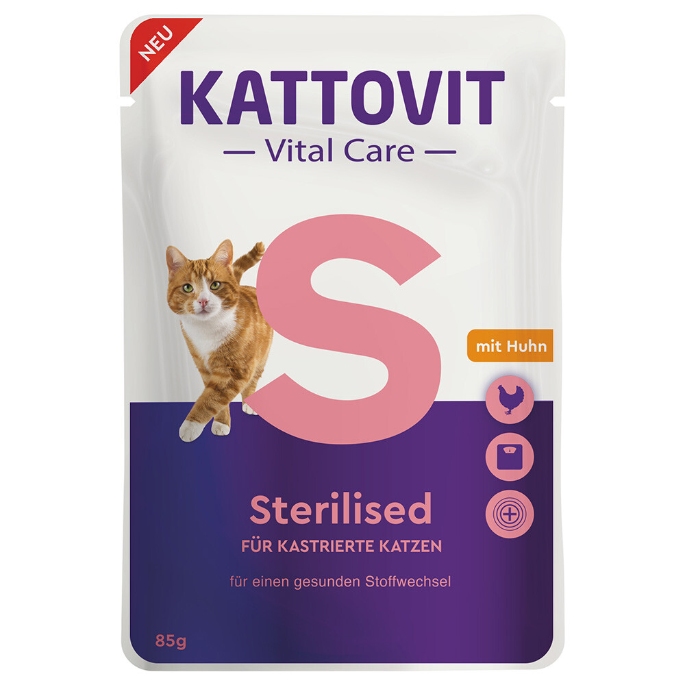 Kattovit Vital Care Sterilised Pouches mit Huhn - 85 g