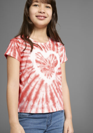 KIDSWORLD T-Shirt "Herz Batik" Kurzarm, gerade Passform, vielseitig gemustert