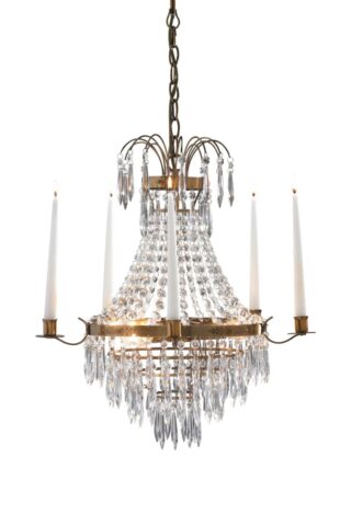 Krageholm Kristall Kronleuchter Antik 50 cm