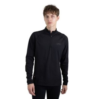 LIPATI Calvus Zip Warm Shirt Herren M - Schwarz, ideal für Läufer und Sportler