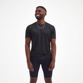LIPATI Socialize SS Lauf-T-Shirt für Damen, Gr. L, Schwarz – Atmungsaktiv und bequem für Training und Wettkämpfe