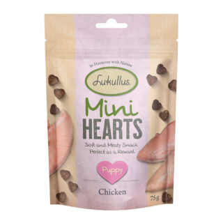 Lukullus Puppy "Mini Hearts" Snacks Huhn (getreidefrei) - Sparpaket 3 x 75 g