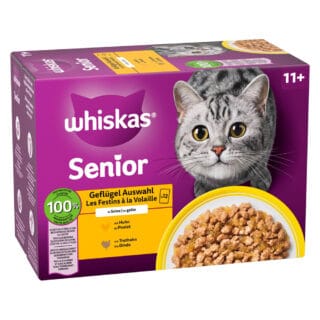 Megapack Whiskas Senior Frischebeutel 24 x 85 g - 11+ Geflügelauswahl in Gelee