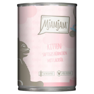 MjAMjAM Kitten 6 x 400 g - saftiges Hühnchen mit Lachsöl