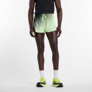 New Balance RC Ultra Light Printed Shorts 3 Inch Gr. L Gelb Herren